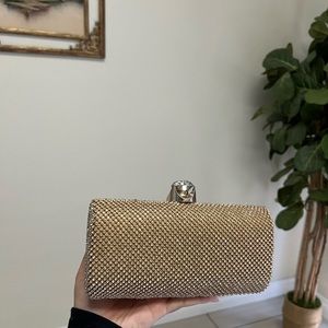 Gold & silver Rhinestone clutch
